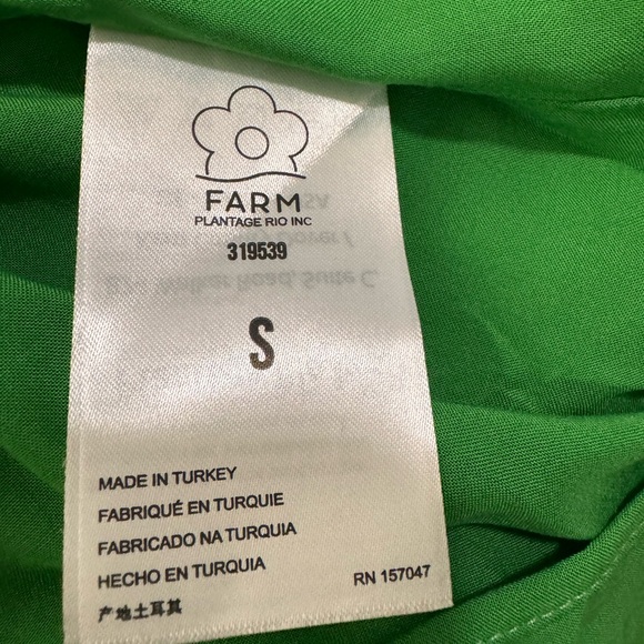 Farm Rio Banana Foliage Multicolor Puff-Sleeve Voile Midi-Dress NWT Size Small - Picture 13 of 14